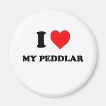 J'aime mon Peddlar Magnets Pour Réfrigérateur