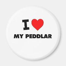 J'aime mon Peddlar Magnets Pour Réfrigérateur