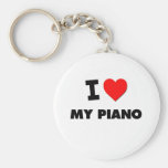 J'aime mon piano porte-clefs
