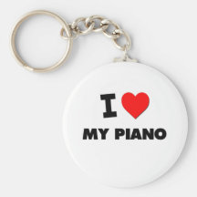 J'aime mon piano porte-clefs