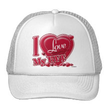 J'aime mon rouge de BFF - coeur Casquettes