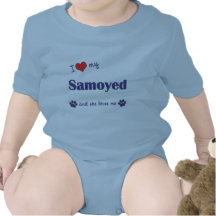 J'aime mon Samoyed (le chien femelle) Barboteuse