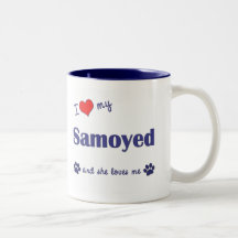 J'aime mon Samoyed (le chien femelle) Tasse À Café
