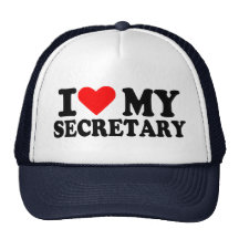 J'aime mon secrétaire casquettes