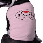 J'aime mon Staffy (c'est un chien) Tee-shirt Pour Animal Domestique