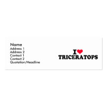 J'aime mon Triceratops Cartes De Visite Professionnelles