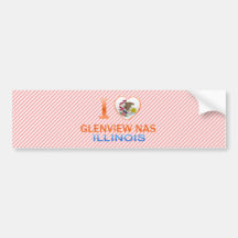 J'aime NAS de Glenview, IL Adhésifs Pour Voiture