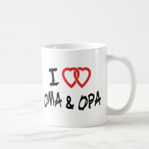 J'aime Oma et Opa Tasse