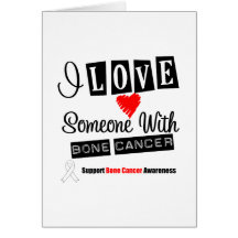 J'aime quelqu'un avec le cancer de l'os carte de vœux