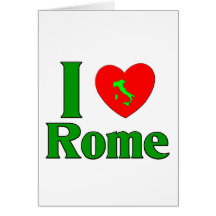 J'aime Rome Italie Cartes De Vœux