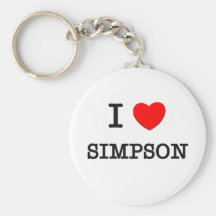 J'aime Simpson Porte-clé
