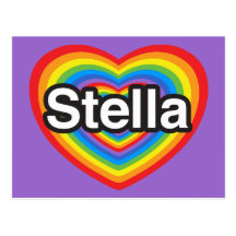 J'aime Stella. Je t'aime Stella. Coeur Cartes Postales