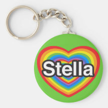 J'aime Stella. Je t'aime Stella. Coeur Porte-clés