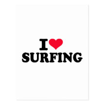 J'aime surfer carte postale