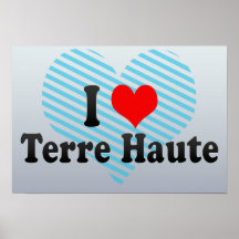J'aime Terre Haute, Etats-Unis Posters