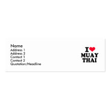 J'aime thaïlandais de Muay Cartes De Visite Personnelles
