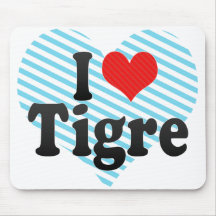 J'aime Tigre Tapis De Souris