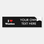 J'aime Westies Adhésif Pour Voiture