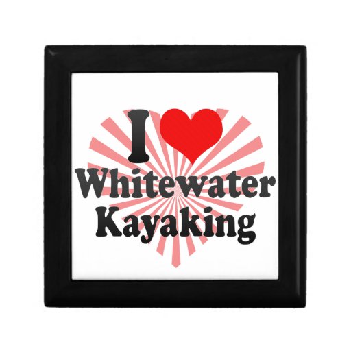 J'aime Whitewater Kayaking Boîte À Bijoux