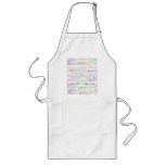 January Text Design II Long Apron tabliers