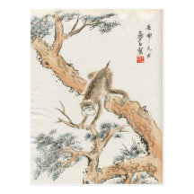 Japanse Aap Wenskaart
