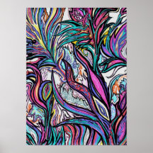 Jardin abstrait affiche