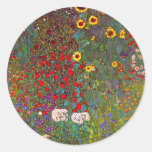 Jardin de ferme de Gustav Klimt avec des autocolla