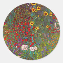 Jardin de ferme de Gustav Klimt avec des autocolla