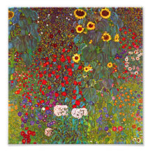Jardin de ferme de Gustav Klimt avec la copie de t Impressions Photo