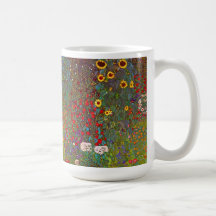 Jardin de ferme de Gustav Klimt avec la tasse de t