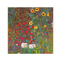 Jardin de ferme de Gustav Klimt avec la toile de t Toiles Tendues Sur Châssis