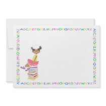 Jardin d'enfants de frontière d'alphabet ou Gradua Invitations Personnalisées