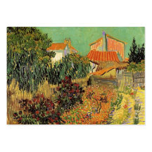 Jardin derrière une Chambre par Van Gogh Modèles De Cartes De Visite