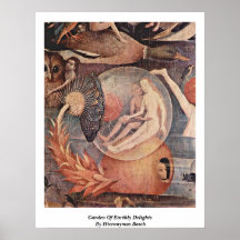 Jardin des plaisirs terrestres par Hieronymus Bosc Affiches