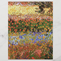 Jardin fleurissant, Vincent van Gogh. Prospectus En Couleur