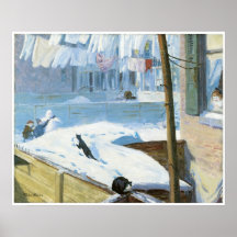 Jardin, Greenwich Village, John Sloan Affiches