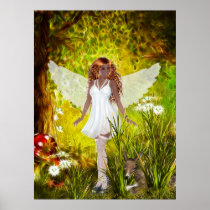 Jardin secret de Faerie de région boisée Posters