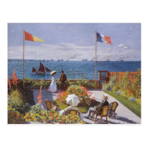 Jardin un Sainte-Adresse par Claude Monet Carte Postale