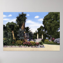 Jardins tropicaux de la Nouvelle-Orléans Louisiane Affiche