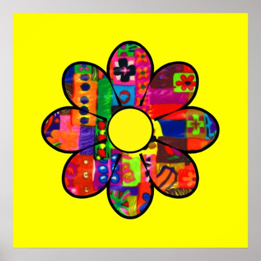 Jaren '60 Flower power Poster