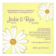 Jaune blanc de fleur de faire-part de mariage de m