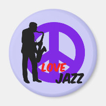 Jazz d'amour de paix magnets