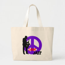 Jazz d'amour de paix sac de toile