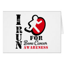 Je cours pour la conscience de cancer de l'os carte de vœux