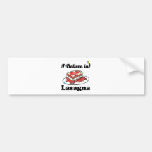 je crois au lasagne autocollants pour voiture