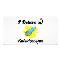 je crois aux kaléidoscopes cartes de vœux avec photo
