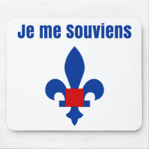 Je je souviens du printemps érable tapis de souris
