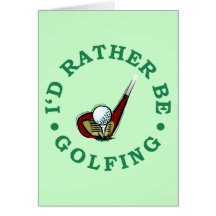 Je jouerais au golf plutôt carte de vœux
