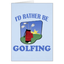 Je jouerais au golf plutôt cartes de vœux