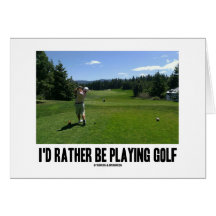 Je jouerais plutôt au golf (le golfeur sur le terr carte